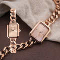 官網限定-1+1水晶熊手錶組合|RELAX TIME 長方手鍊風格女錶 玫瑰金 (RT-109-2-07)_3