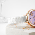 官網限定-1+1水晶熊手錶組合|RELAX TIME 拾光花語陶瓷系列-紫 (RT-122-03)_5