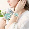 官網限定-1+1水晶熊手錶組合|RELAX TIME 拾光花語陶瓷系列-湖水綠 (RT-122-05)_3