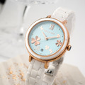 官網限定-1+1水晶熊手錶組合|RELAX TIME 拾光花語陶瓷系列-湖水綠 (RT-122-05)_7