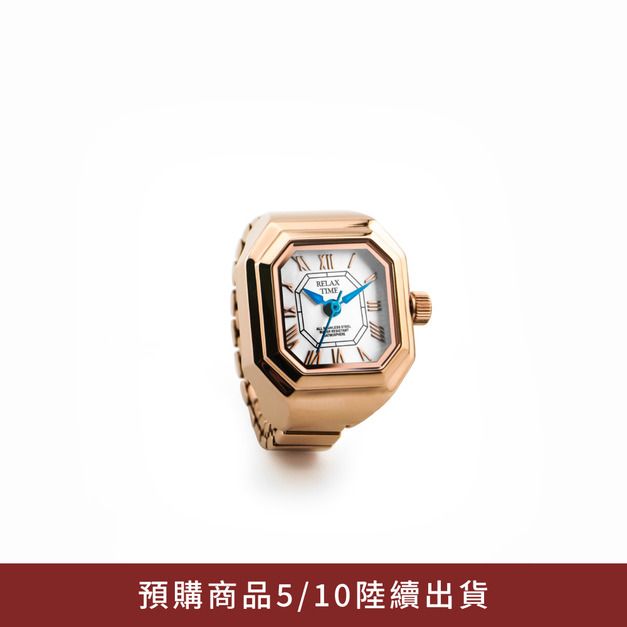 預購商品|RELAX TIME  長方戒指錶-玫瑰坦克 (RT-C-02)