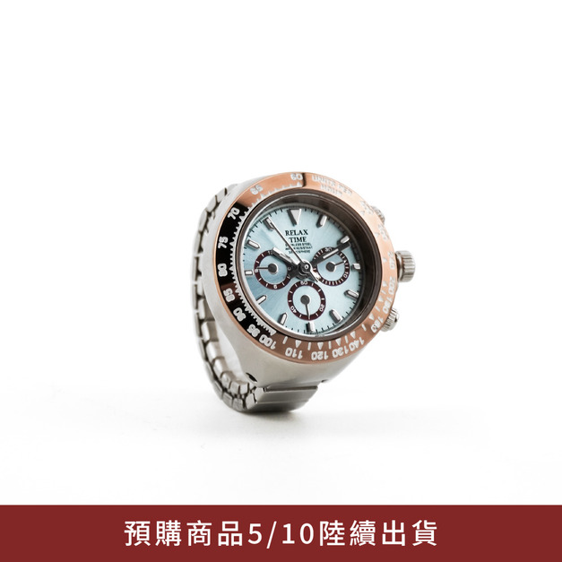 預購商品|RELAX TIME  三眼戒指錶-冰藍迪 (RT-D-03)