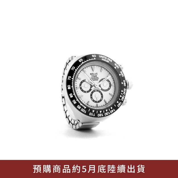 預購商品|RELAX TIME  三眼戒指錶-白熊貓 (RT-D-01)