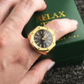 現貨-RELAX TIME 八角戒指錶-金黑像素 (RT-A-03)