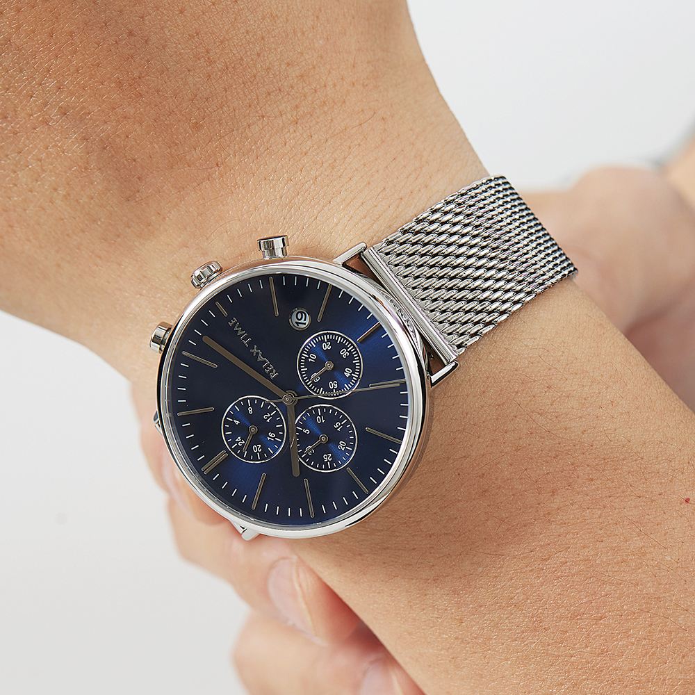【RELAX TIME】 *加碼送皮帶*RELAX TIME 三眼計時對錶-藍x玫 Ø40mm 11 23y0323 %E6%B3%95%E6%9F%8F%E9%90%98%E9%8C%B64171