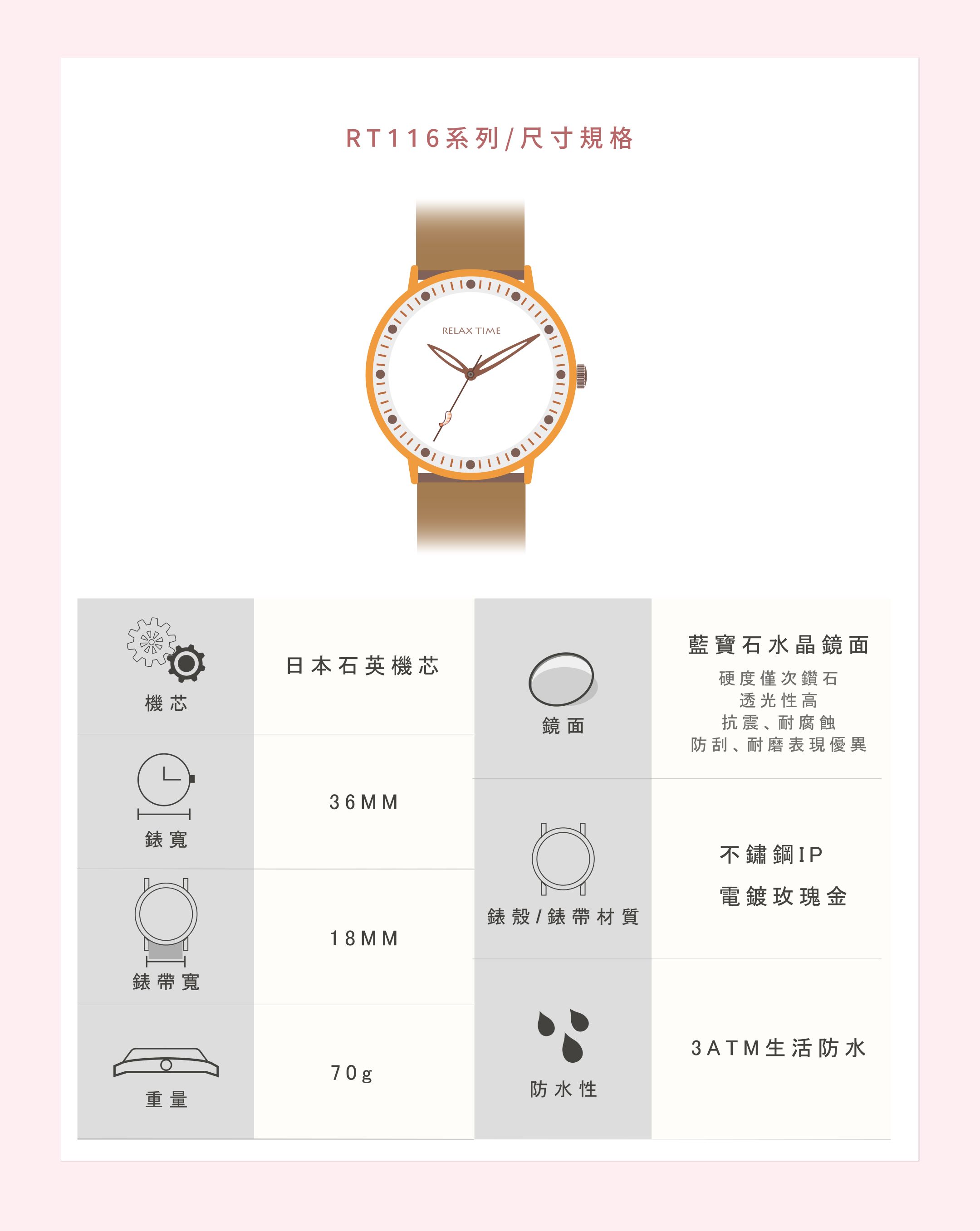 【RELAX TIME】 RELAX TIME 蜜柑站長聯名錶 愛戀蜜柑款 (RT-116-02) 18 e2199aa44eb44fd16a50f263924de123