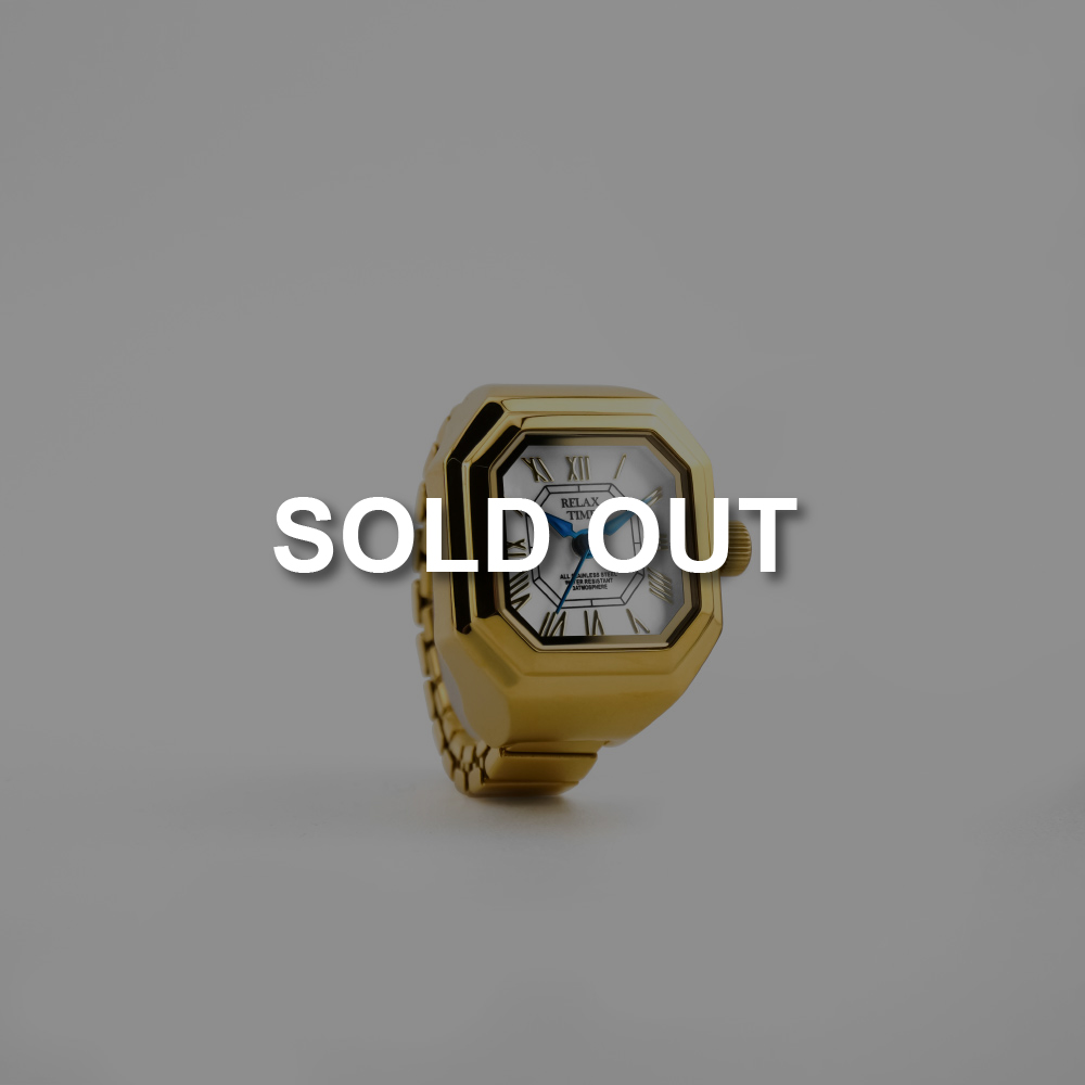 SOLD OUT-RELAX TIME  長方戒指錶-金坦克 (RT-C-03)