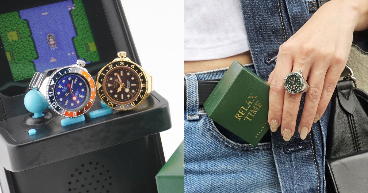 話題爆紅！指尖炫冨，迷你水鬼錶，限定登場！戒指 手錶 戒指錶 手錶戒指