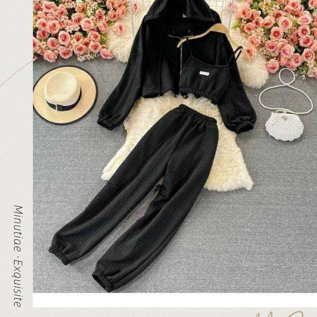 ｜ℳℰ ｜格子壓紋休閒套裝