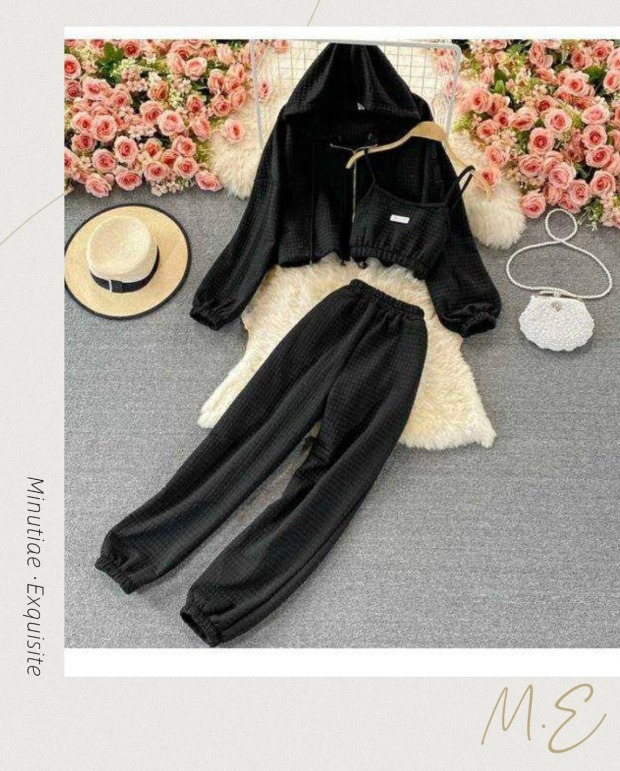 ｜ℳℰ ｜格子壓紋休閒套裝