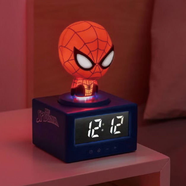 MARVEL 漫威 蜘蛛人造型 Figure 3合1 鬧鐘小夜燈