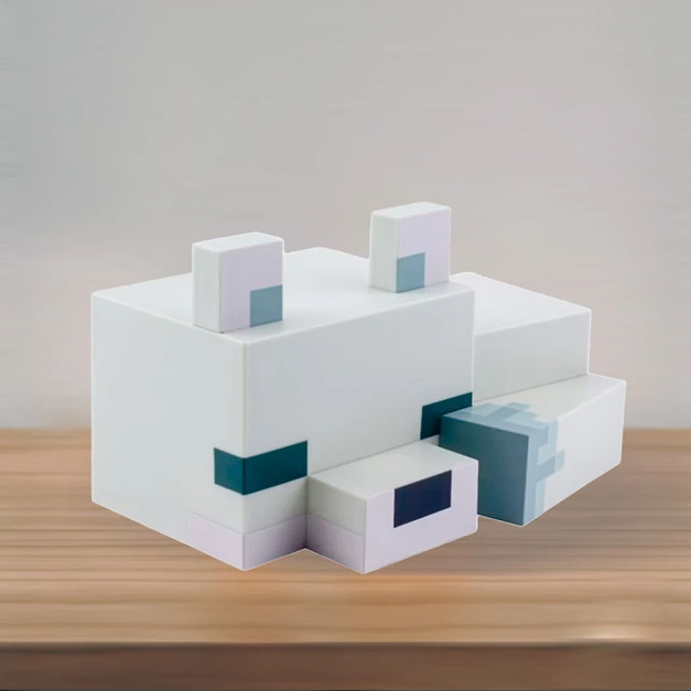 Minecraft 麥塊 北極狐狸 3D造型小夜燈