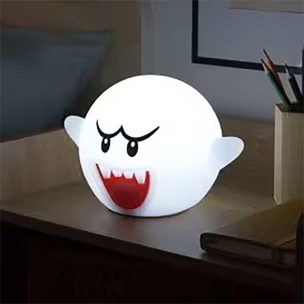 Nintendo 任天堂 超級瑪利歐 害羞幽靈造型 矽膠拍拍小夜燈
