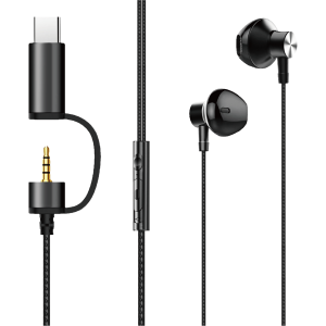 PHC-500 TYPE-C/3.5mm雙接頭不入耳有線耳麥