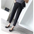 西裝褲女夏九分褲韓版寬鬆學生直筒褲烟管褲_1