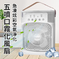 急凍炫彩空氣淨化五噴口霧化風扇