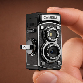 【Minicam 迷你拍】G17復古TLR雙眼Y8000迷你相機-黑