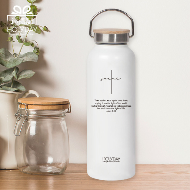BS12｜Light of Life 英文聖經經文保溫瓶750ml 福音文創禮物 幸福小組 受洗禮物┊HOLYDAY