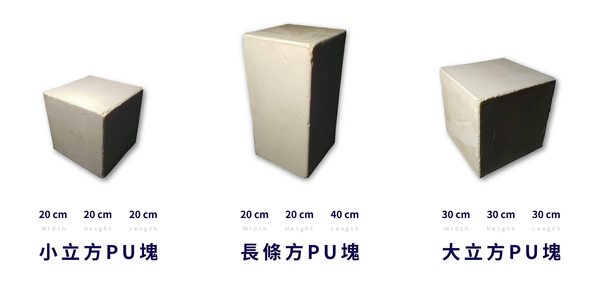 塊製所：PU發泡塊尺寸