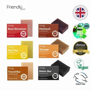 3入免運組【英國 FRIENDLY 】SOAP富樂皂 英國手工皂(95g/個)共六款