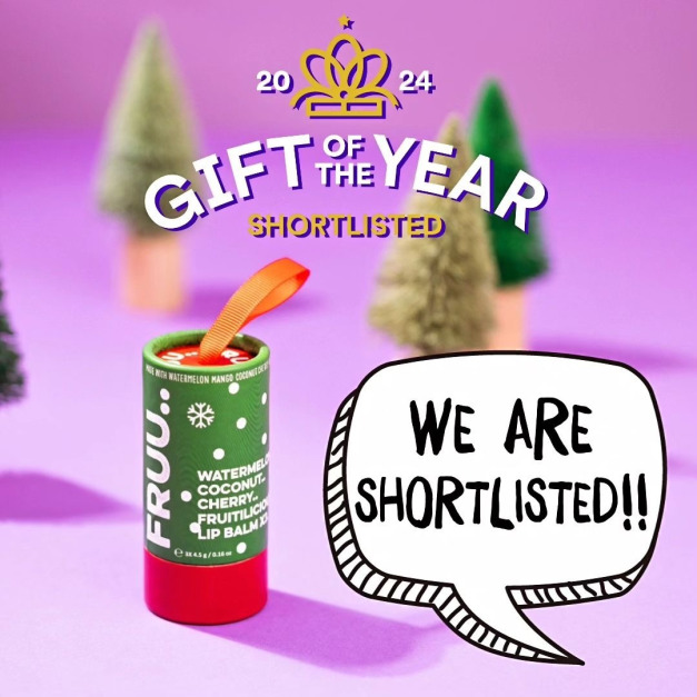 聖誕特惠【英國 FRUU】聖誕限定果香潤唇組(3支/組)