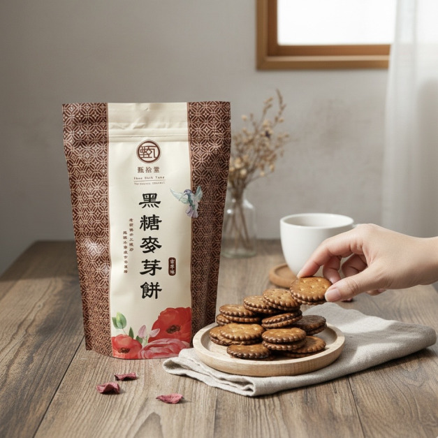 最終回饋檔【甄拾堂】黑糖麥芽餅(195g)-3包組｜6包組