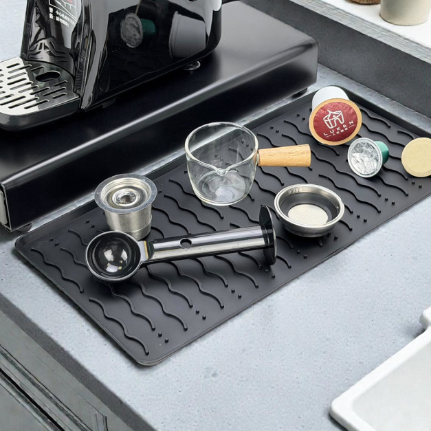 北歐波紋 矽膠加高防溢置物墊