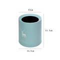 北歐簡約 圓形雙層置物桶 ｜藍鹿_1