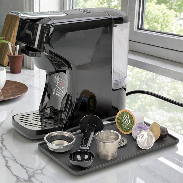 北歐極簡 矽膠加高防溢置物墊｜霧感灰