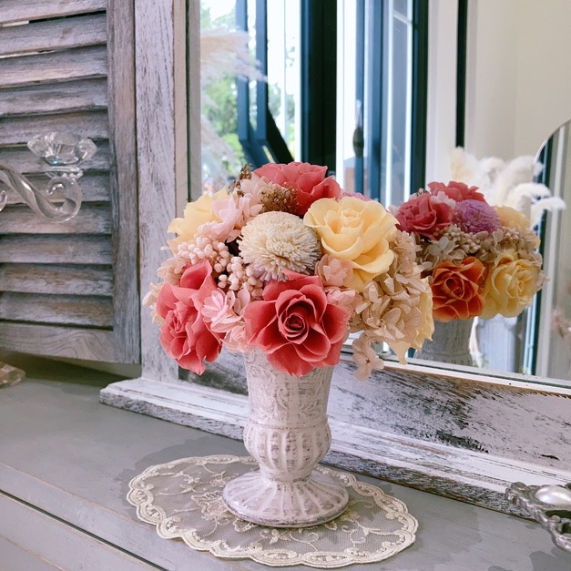 宮廷式精緻圓型盆花