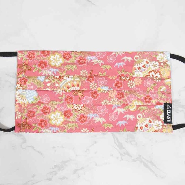 Elasti日式和風口罩-盛開梅花（買口罩送10片拋棄式濾片）