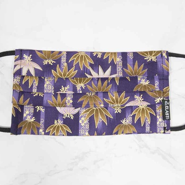 Elasti日式和風口罩-紫竹蓮心（買口罩送10片拋棄式濾片）