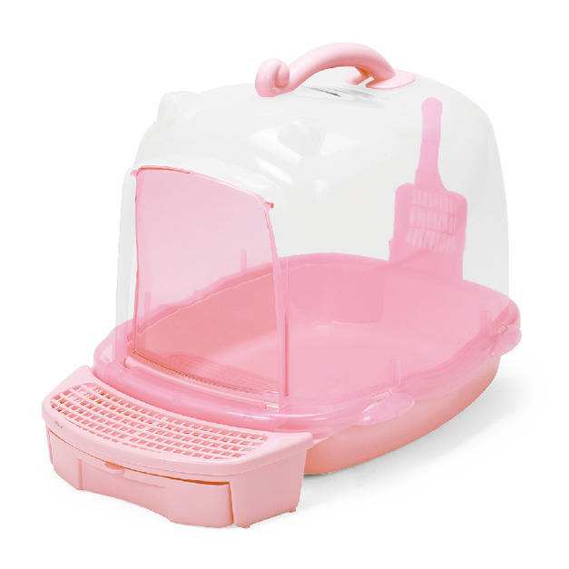 半透明上蓋猫型單層舒活盆(附腳踏墊)