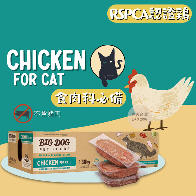 澳洲BIG DOG貓用生食肉餅｜雞肉