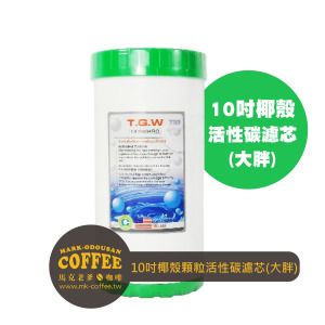 台灣製10吋椰殼 長效抗菌顆粒活性碳濾芯/濾心(大胖)