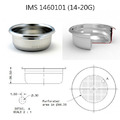 IMS Filter 義大利精密濾杯 雙孔雙杯14-20G/H26.5(1460103)半自動義式咖啡機用_2
