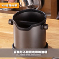不銹鋼圓桶式圓形渣桶 咖啡粉敲渣盒 吧台敲渣桶(17cm)_4