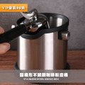 不銹鋼圓桶式圓形渣桶 咖啡粉敲渣盒 吧台敲渣桶(17cm)_3