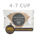 HARIO PEGASUS日本製 原色台型梯形濾紙 103扇形濾紙 100入(4~7杯用)