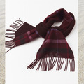 日本製 羊毛圍巾_（雙面波爾多）-酒紅色(32x156cm)_2