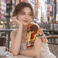 日本製 絲巾_秋日恣意_不規則絲巾 長型絲巾_3