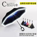 升級夜間反光反向C型傘