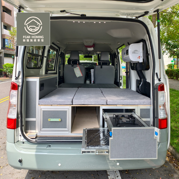 TOYOTA Town Ace 豪華車宿改裝套件｜免拆座椅無損直上・多功能收納車櫃/雙人車床全整合・驗車無憂