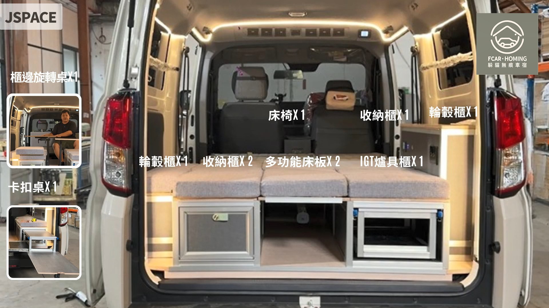 J-SPACE車宿改裝,露營車,車床生活,躲貓無痕車宿,車宿模組