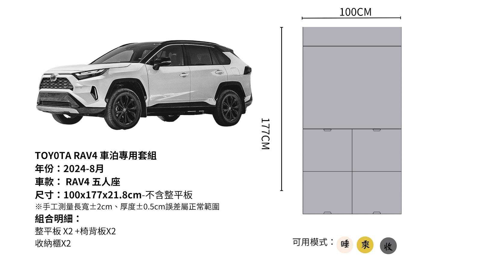 RAV4,車宿改裝,露營車,車床生活,躲貓無痕車宿,車宿模組