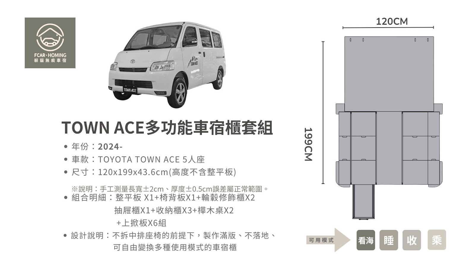 TOWNACE,車宿改裝,露營車,車床生活,躲貓無痕車宿,車宿模組