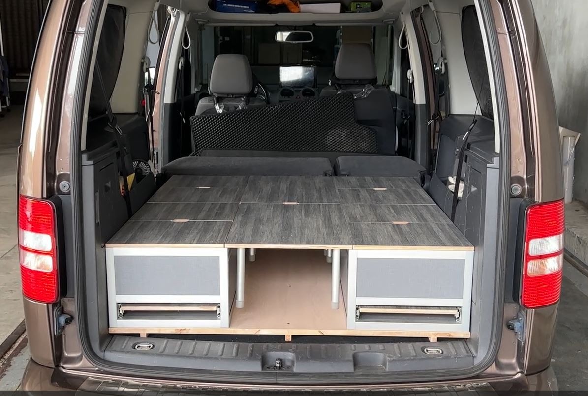 福斯Caddy,車宿改裝,露營車,車床生活,躲貓無痕車宿,車宿模組