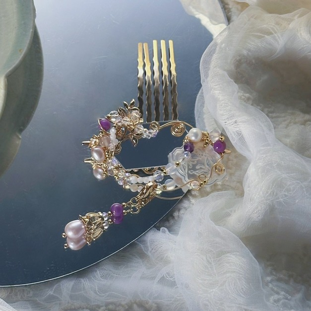 【鏡花水月-浮華一夢】髮梳 髮飾