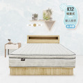 雙人標準 | 水冷膠天絲涼感蜂巢獨立筒床墊(K12)