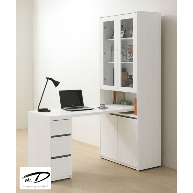 B4084 566-01 弗洛拉2.7尺書櫃桌組(可反向擺放)